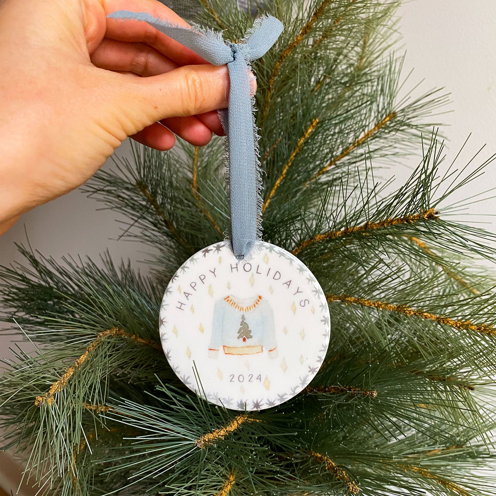 Personalized 2024 Family Sweater Ornament