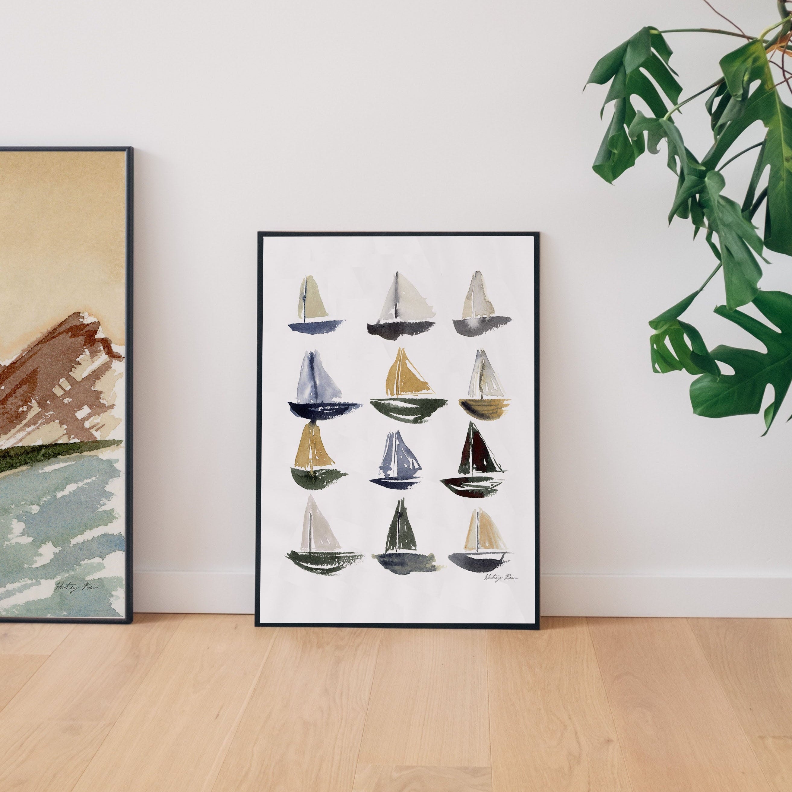 "Sailboats" Watercolor Print
