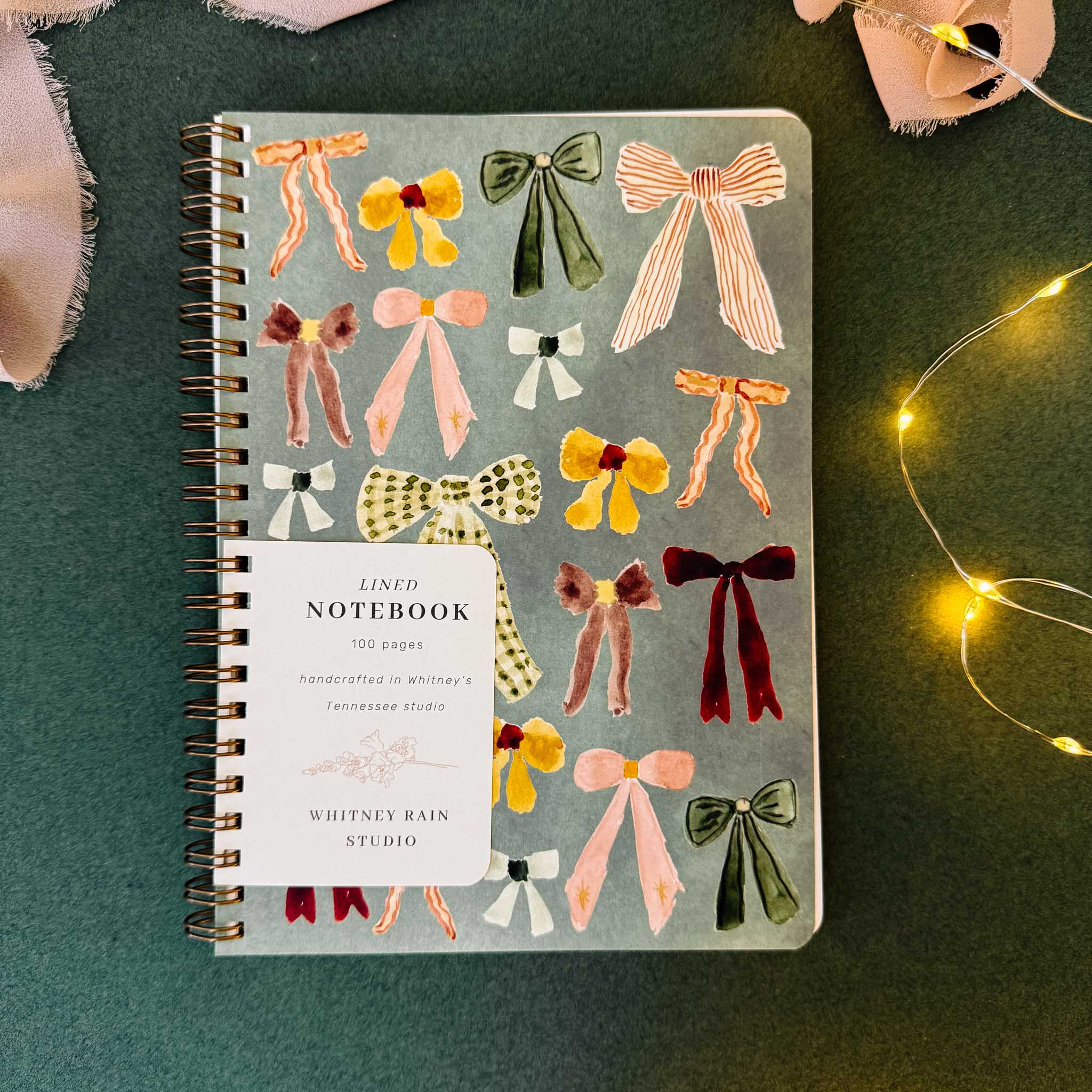 Watercolor Bows Notebook