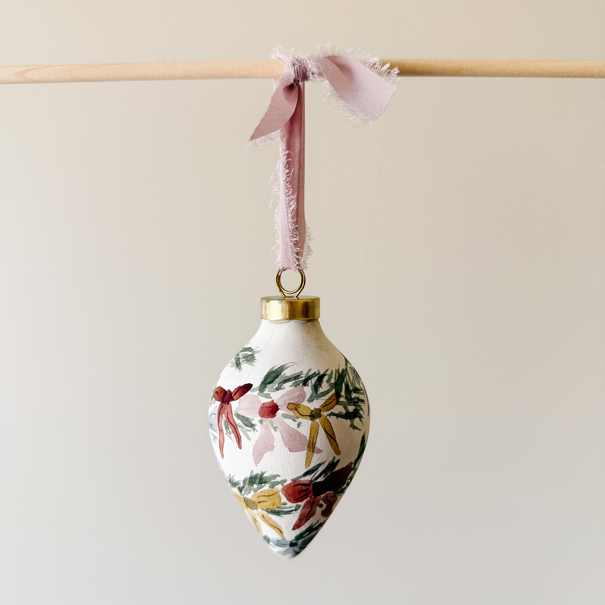 "Garland" Hand Painted Ornament