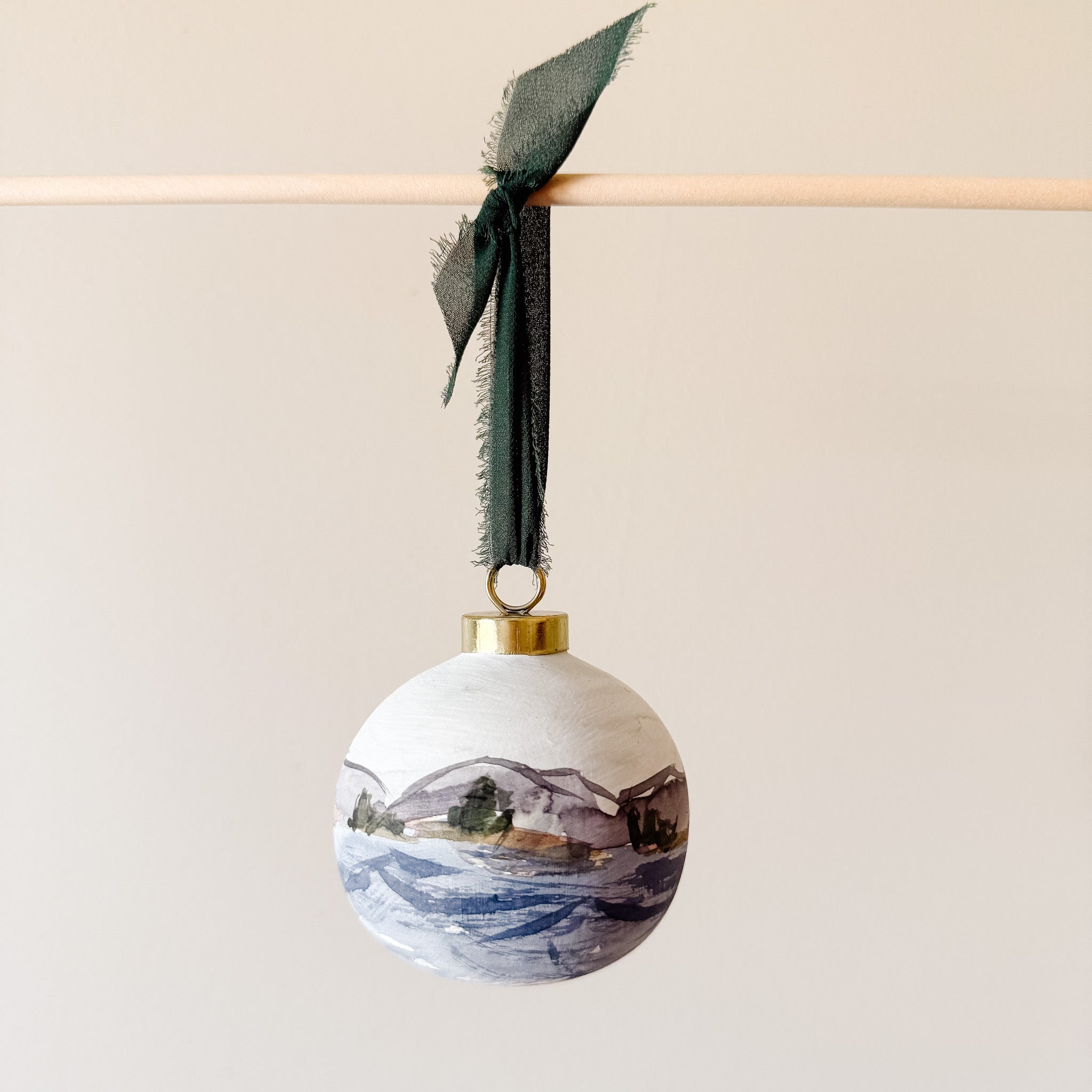 "Lakeside" Hand Painted Ornament