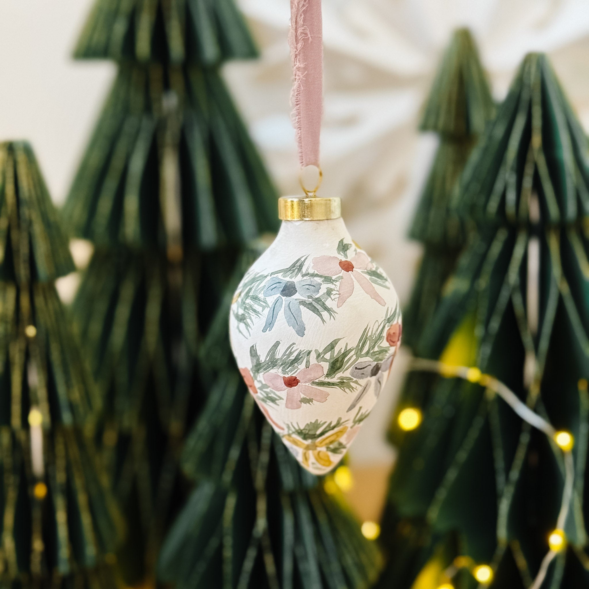 "Garland" Hand Painted Ornament