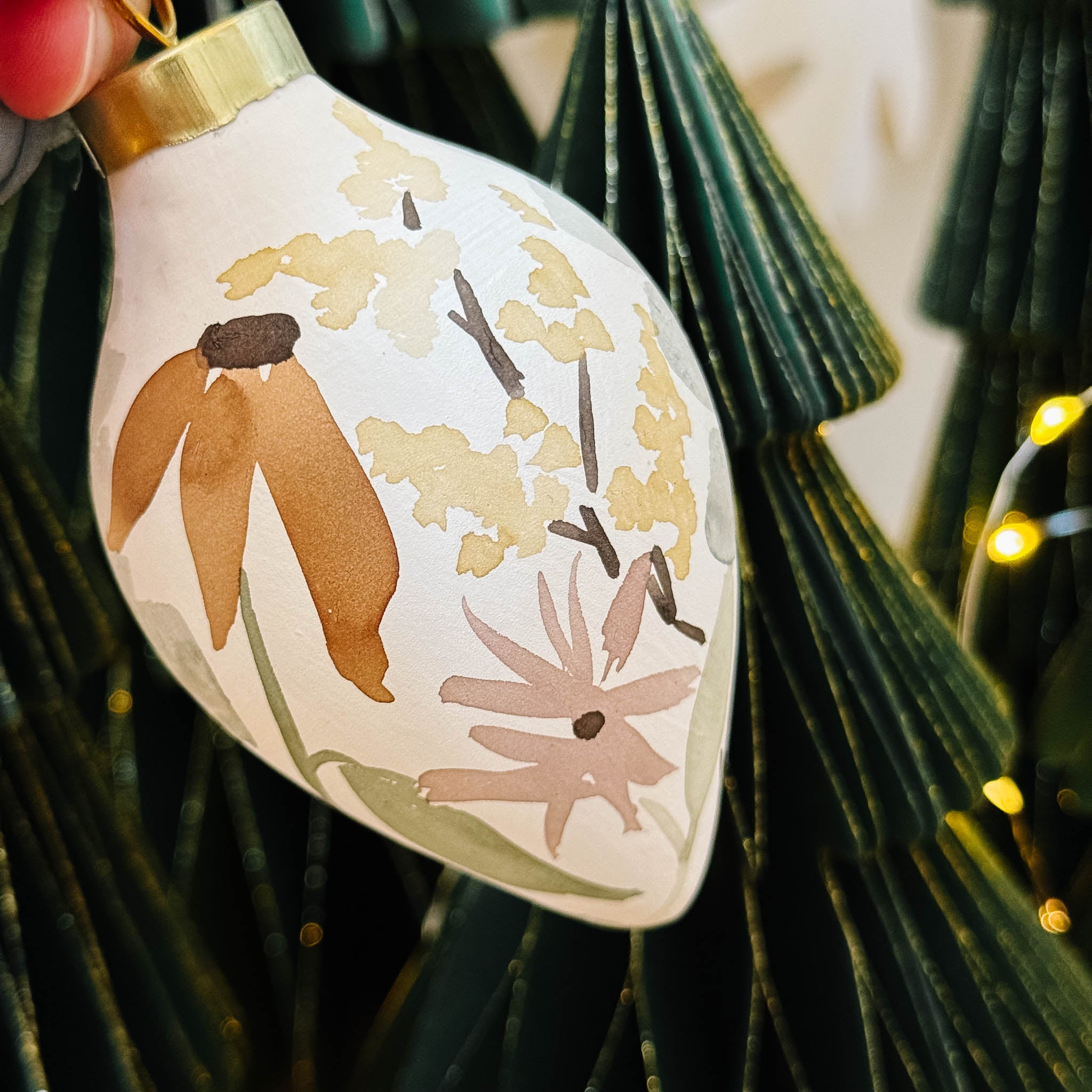 "Wildflowers" Hand Painted Ornament