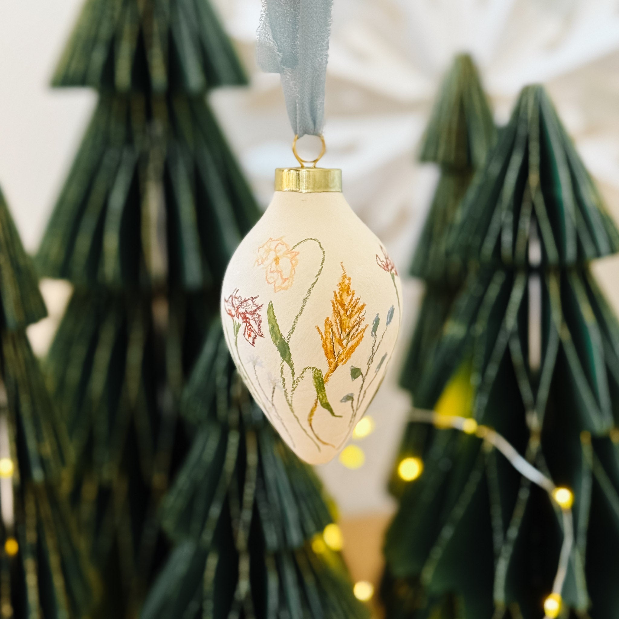 "Garden View" Hand Painted Ornament