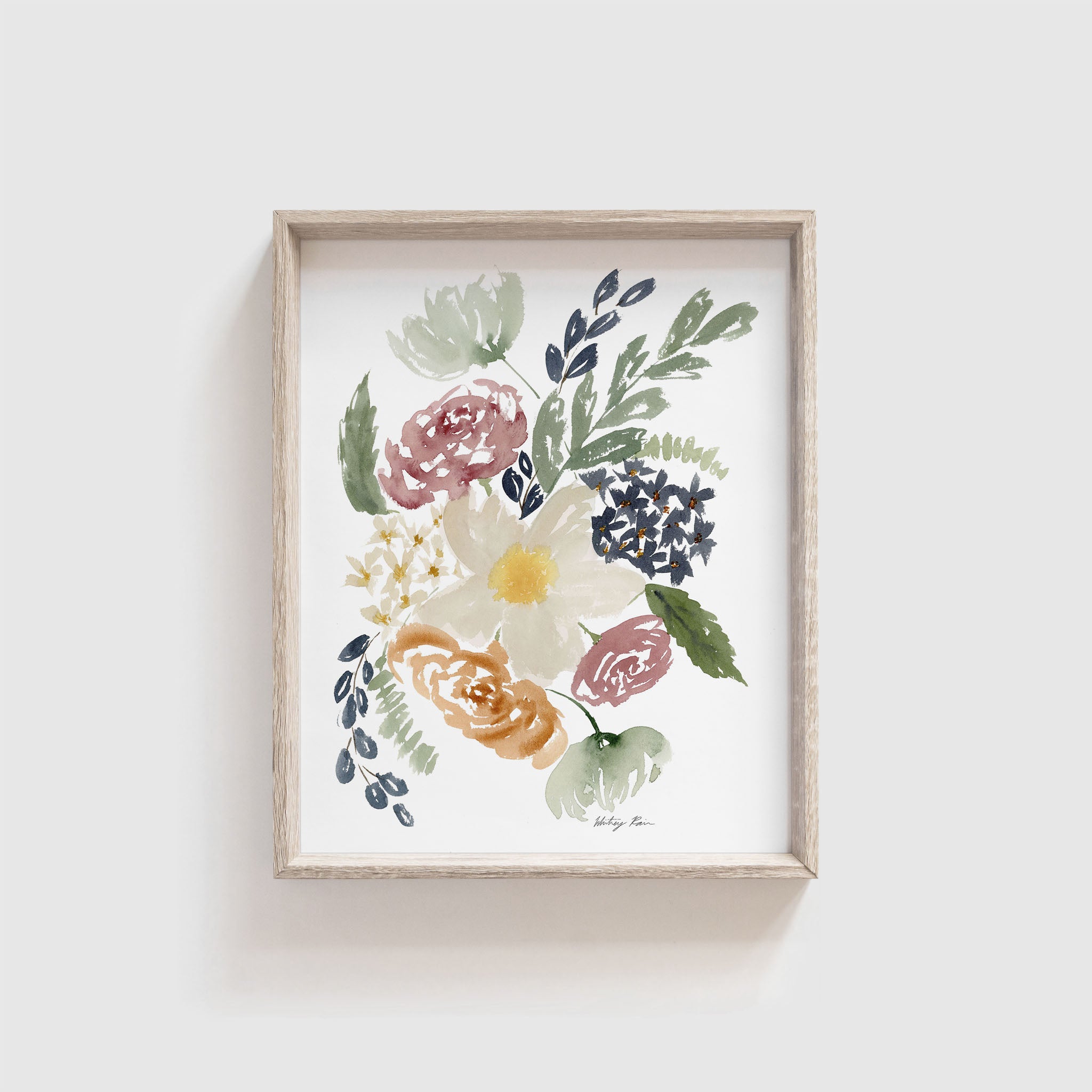 "In Bloom" Watercolor Flowers Print