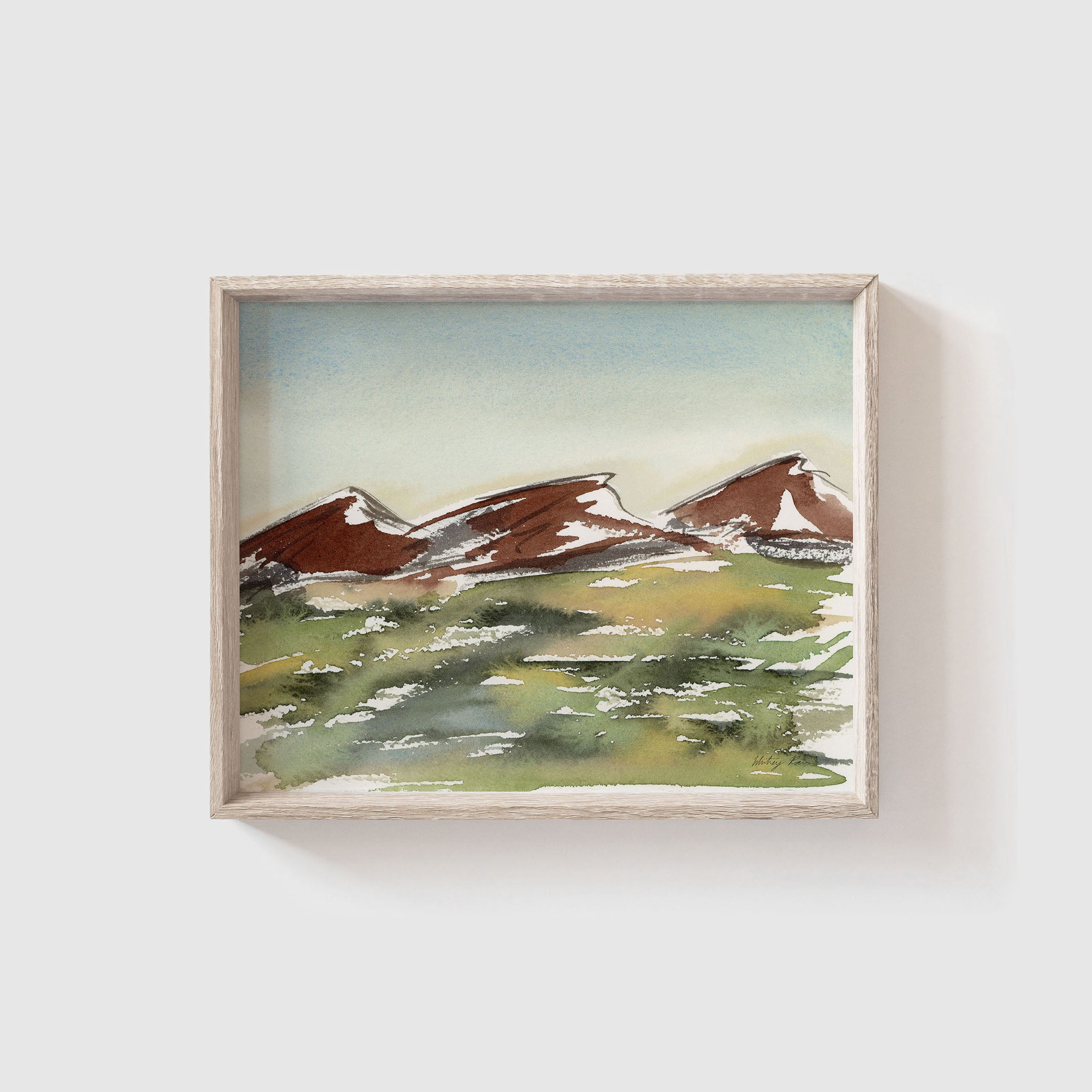 "Maroon Mountains" Watercolor Art Print