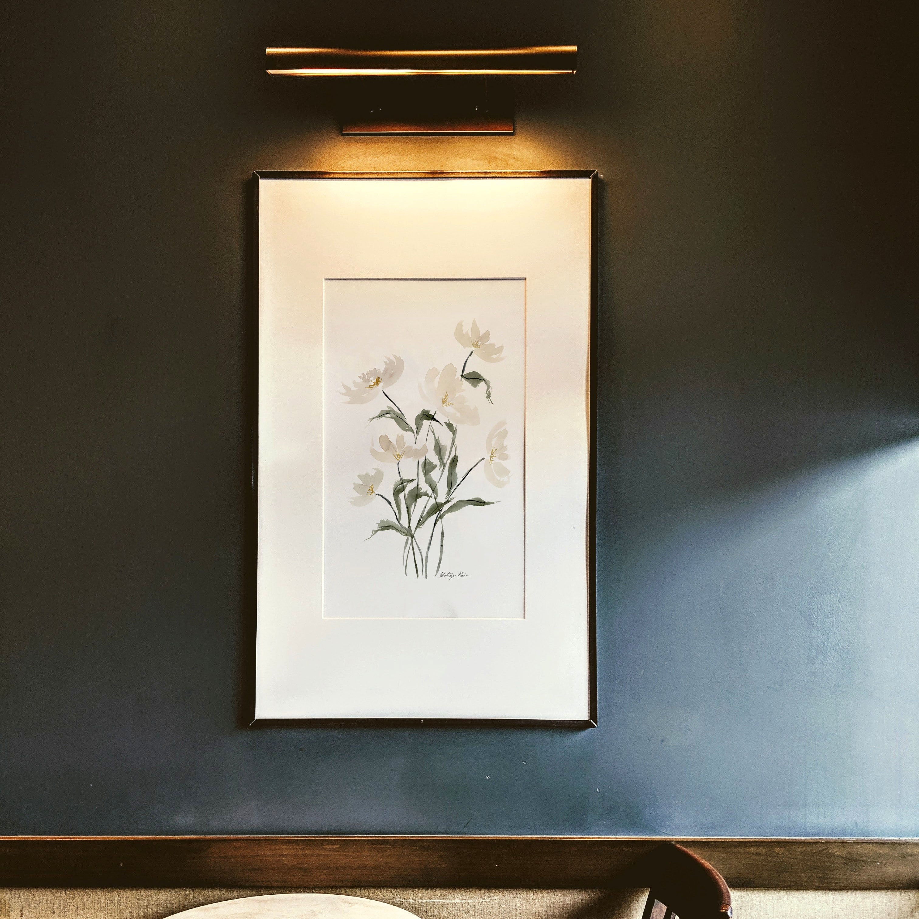 "Neutral Flowers" Watercolor Print