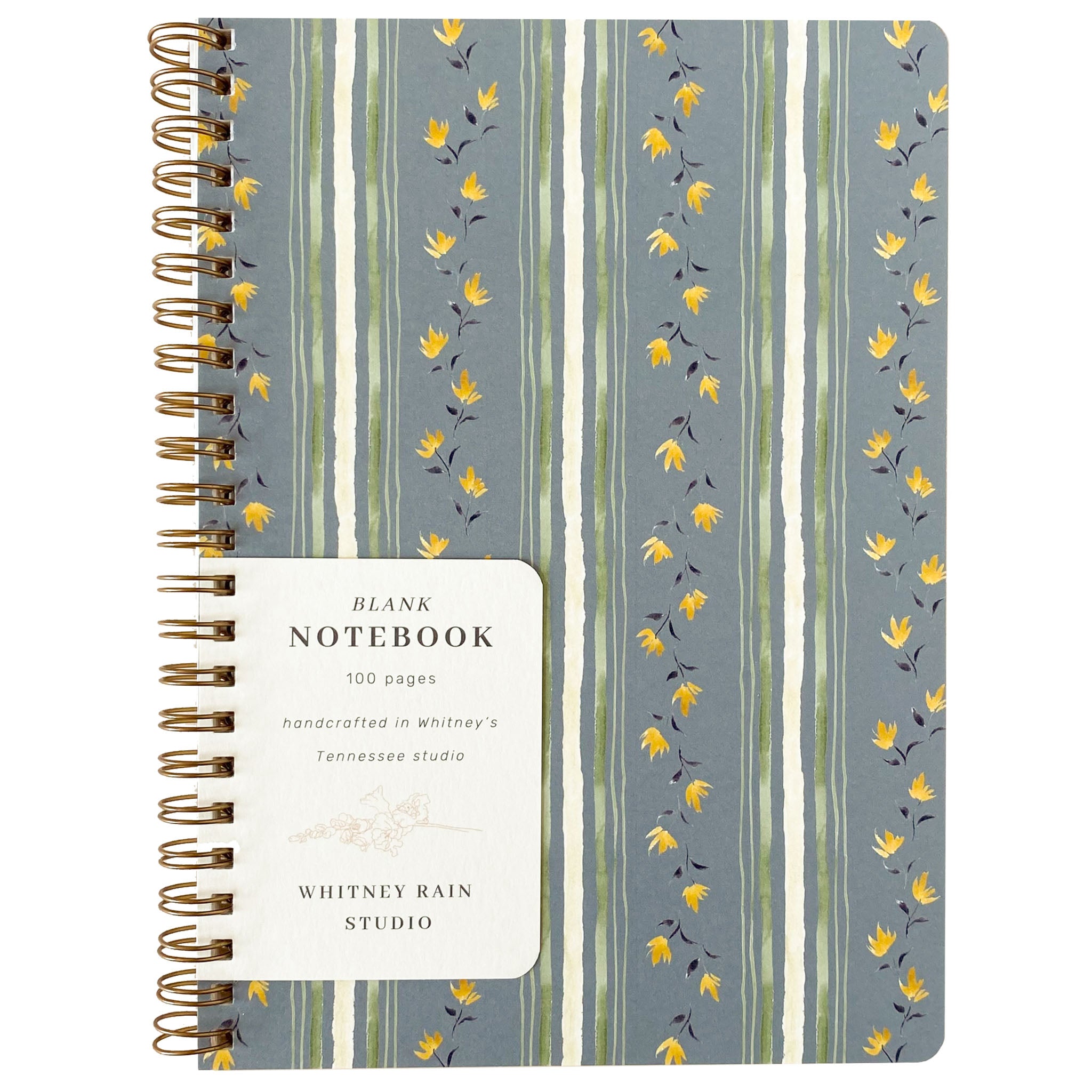 Blue Cottage Stripes Notebook