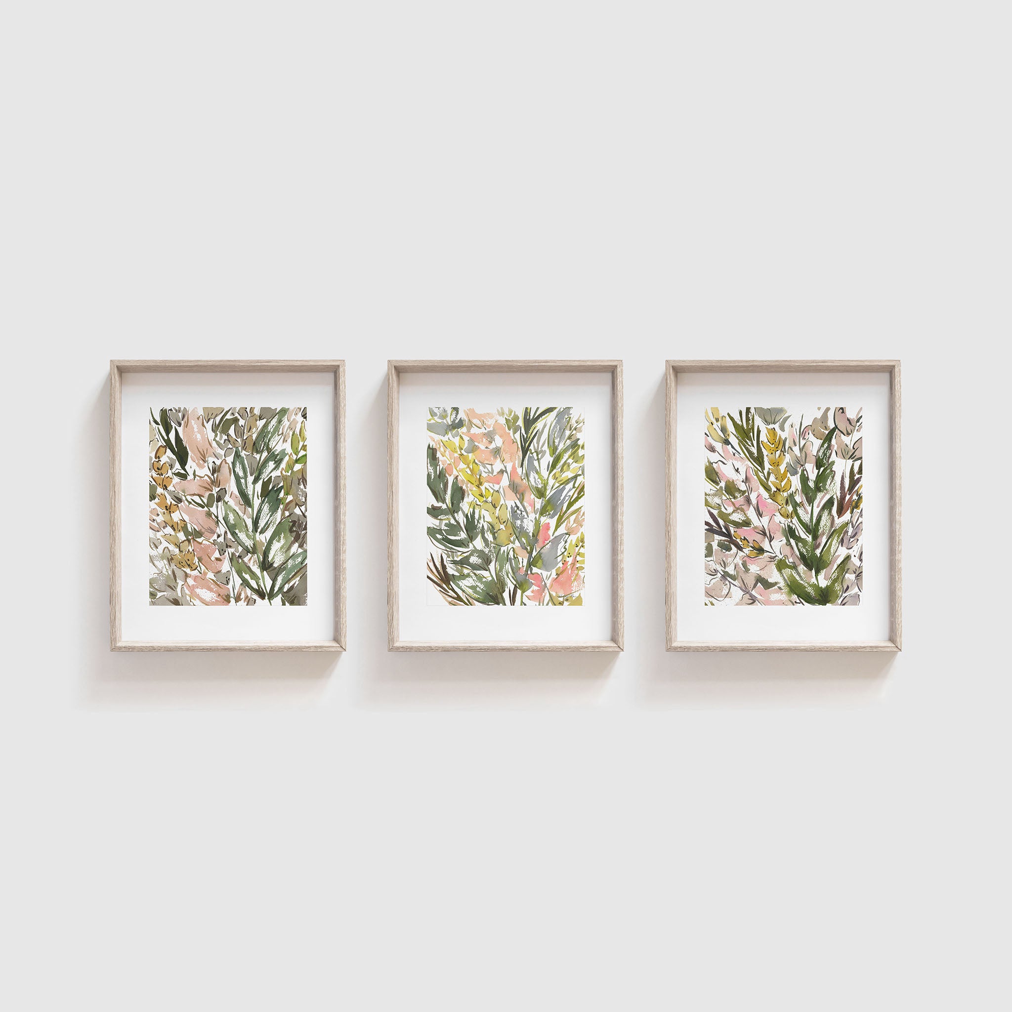 Set of 3 Wildflower Field Watercolor Prints