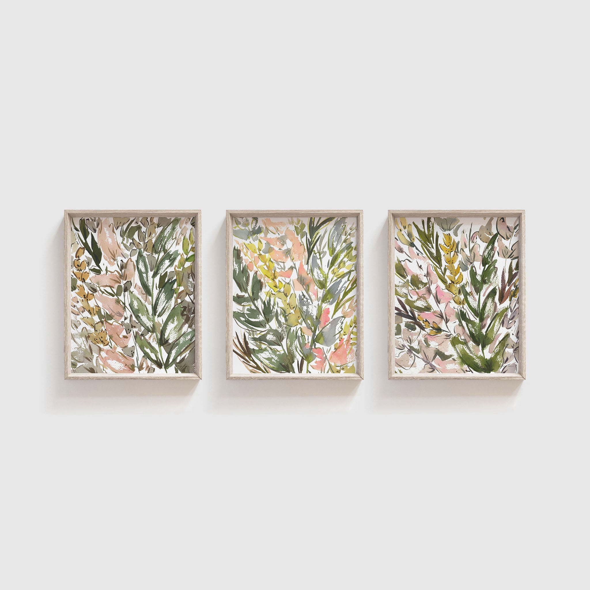 Set of 3 Wildflower Field Watercolor Prints