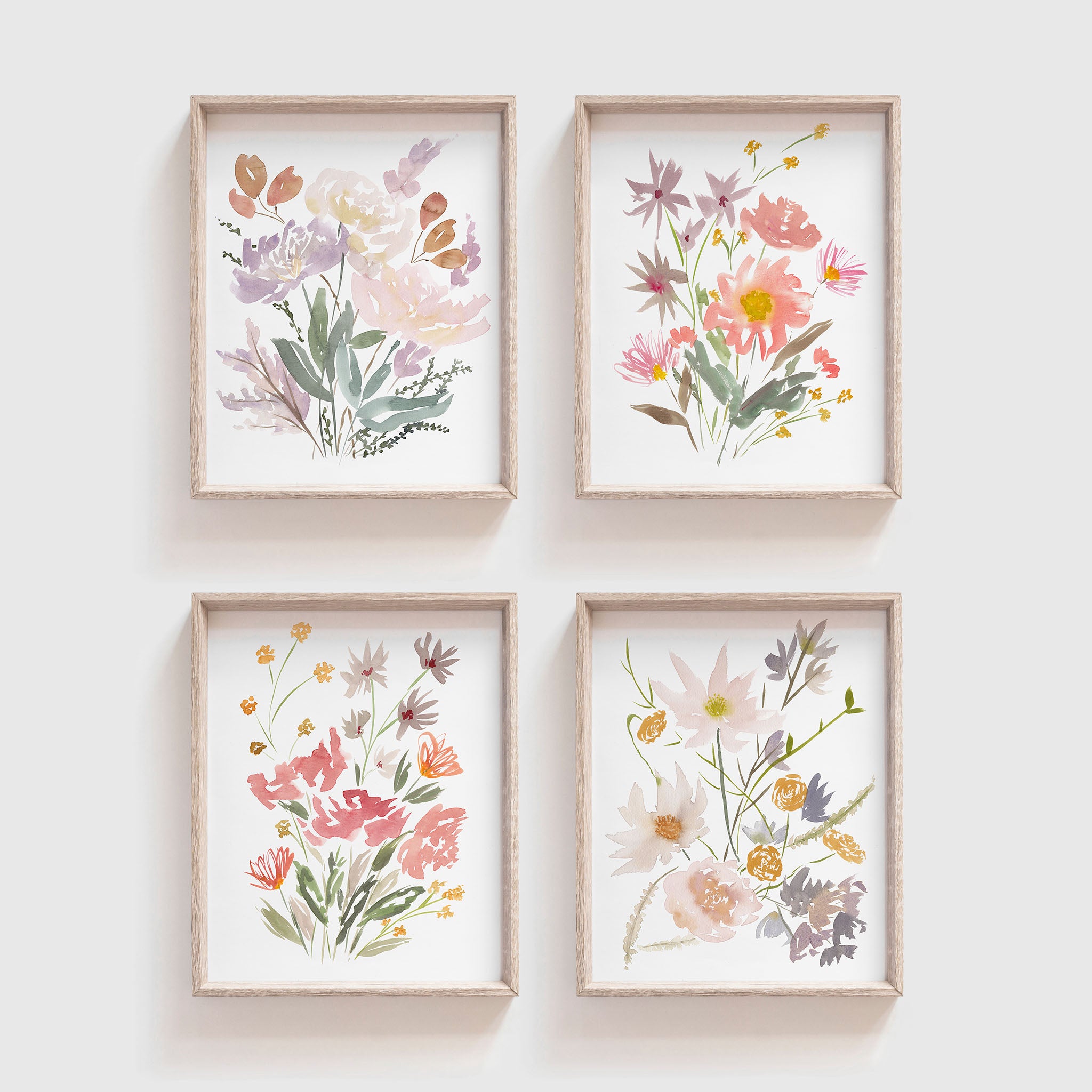 Set of 4 Wildflower Prints