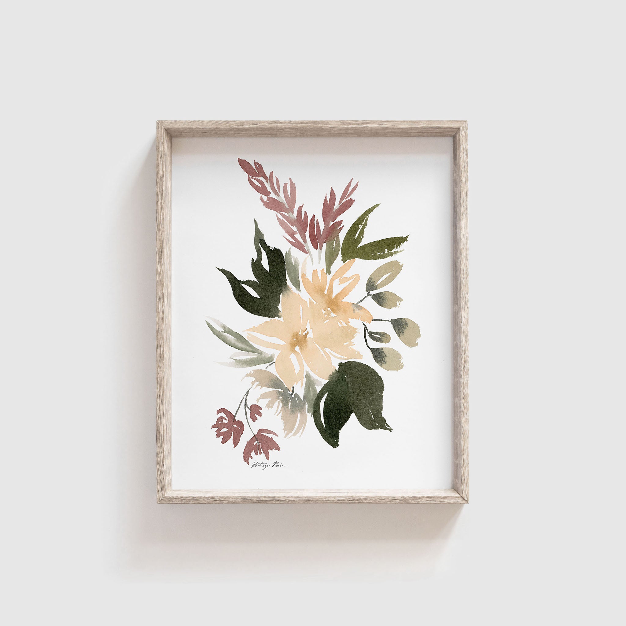 "Tropical Flowers" Watercolor Print