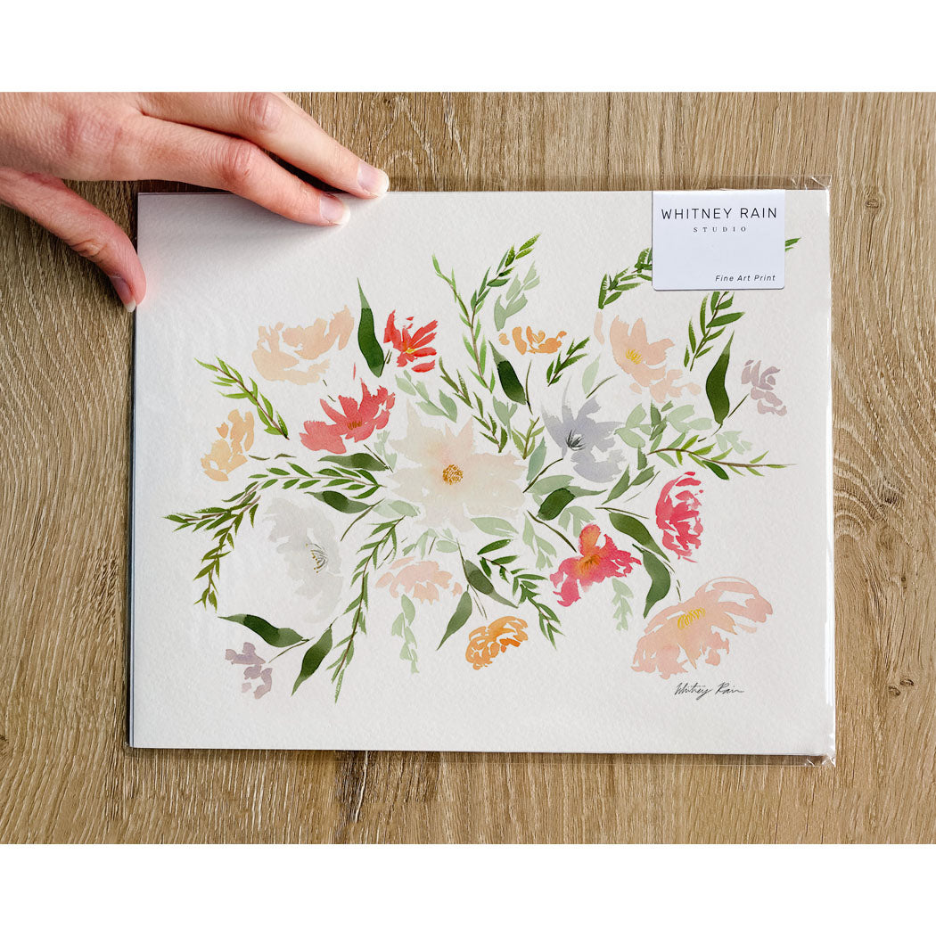 "Delicate Blooms" Watercolor Print