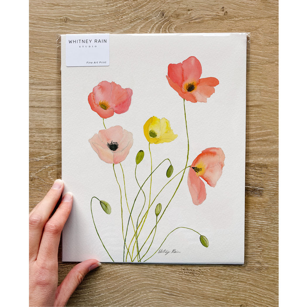 "Iceland Poppies" Floral Watercolor Print