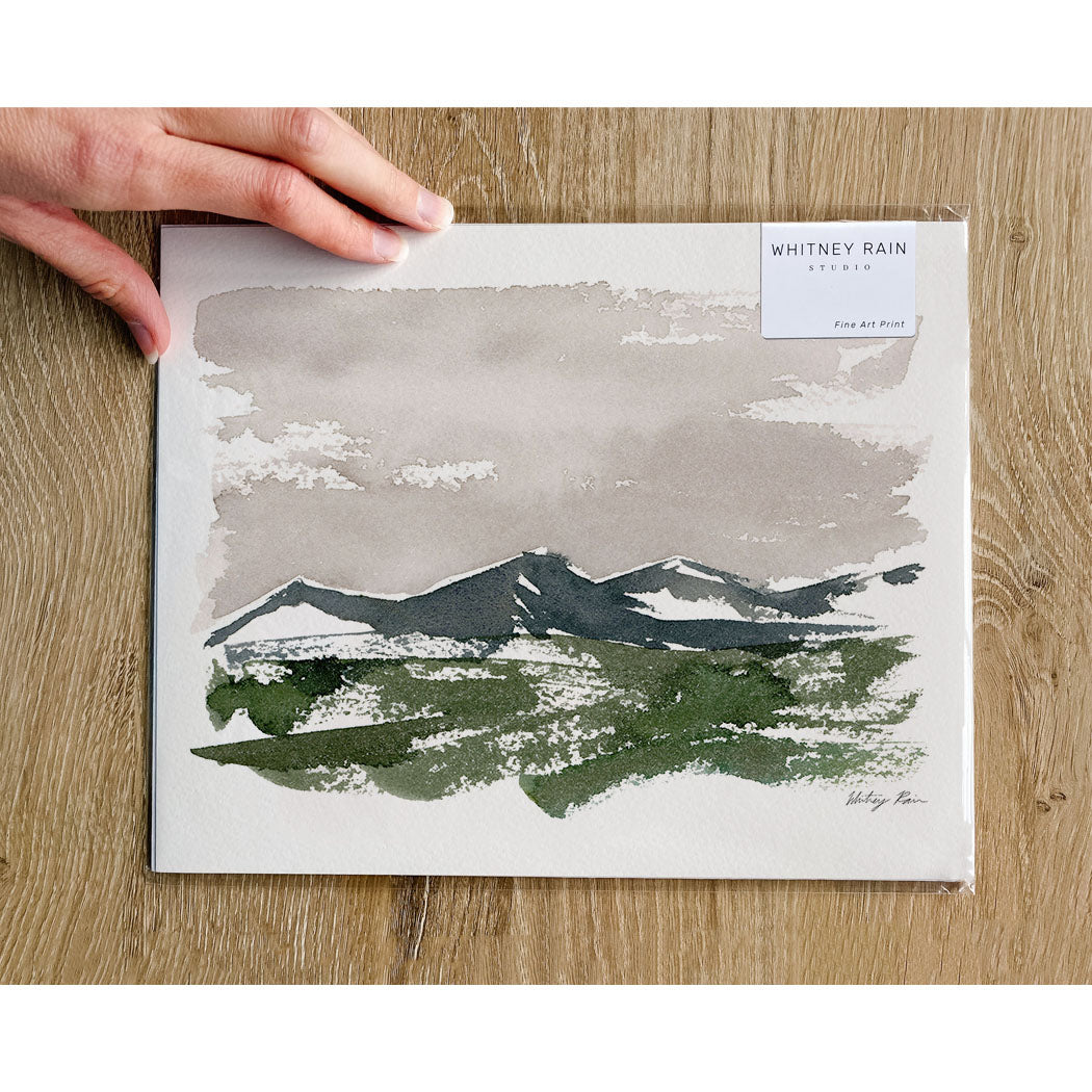 "Rocky Mountains" Watercolor Landscape Print