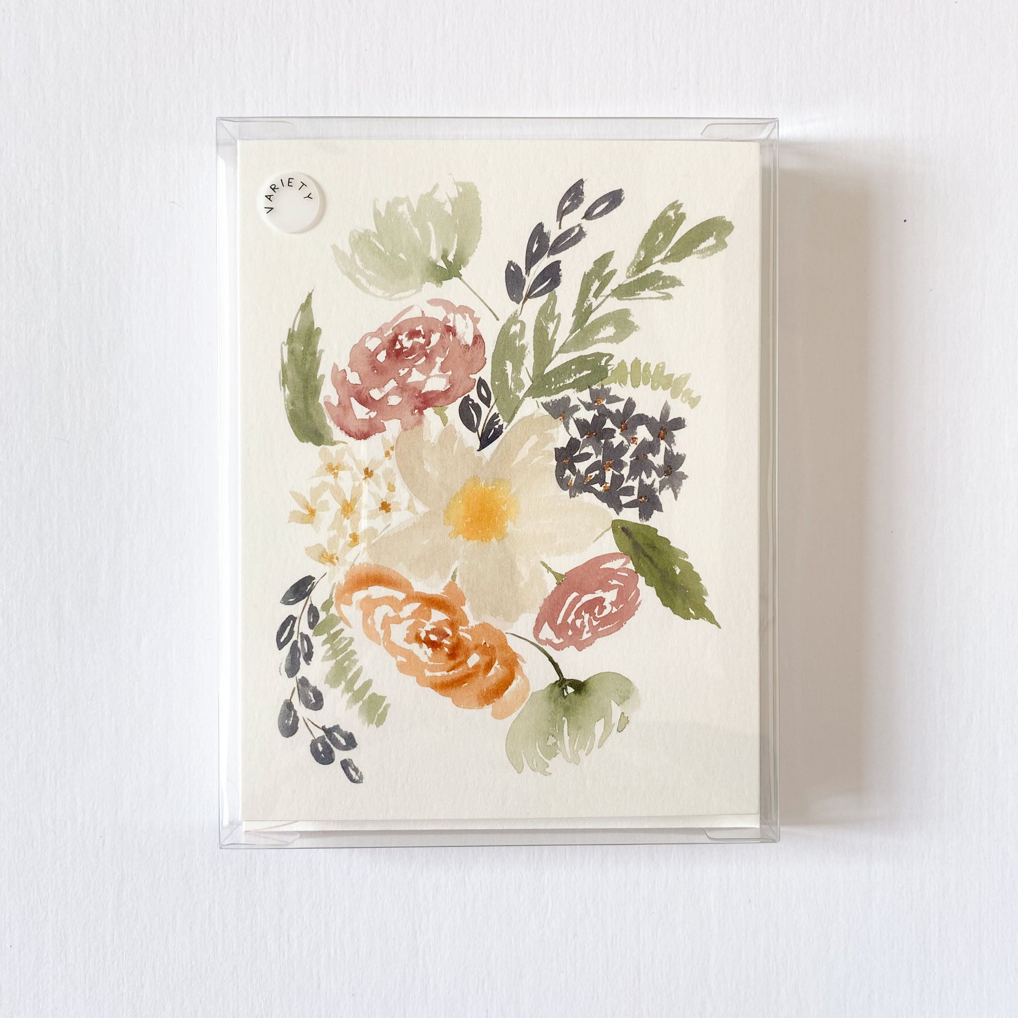 Variety Set of Six Floral Notecards