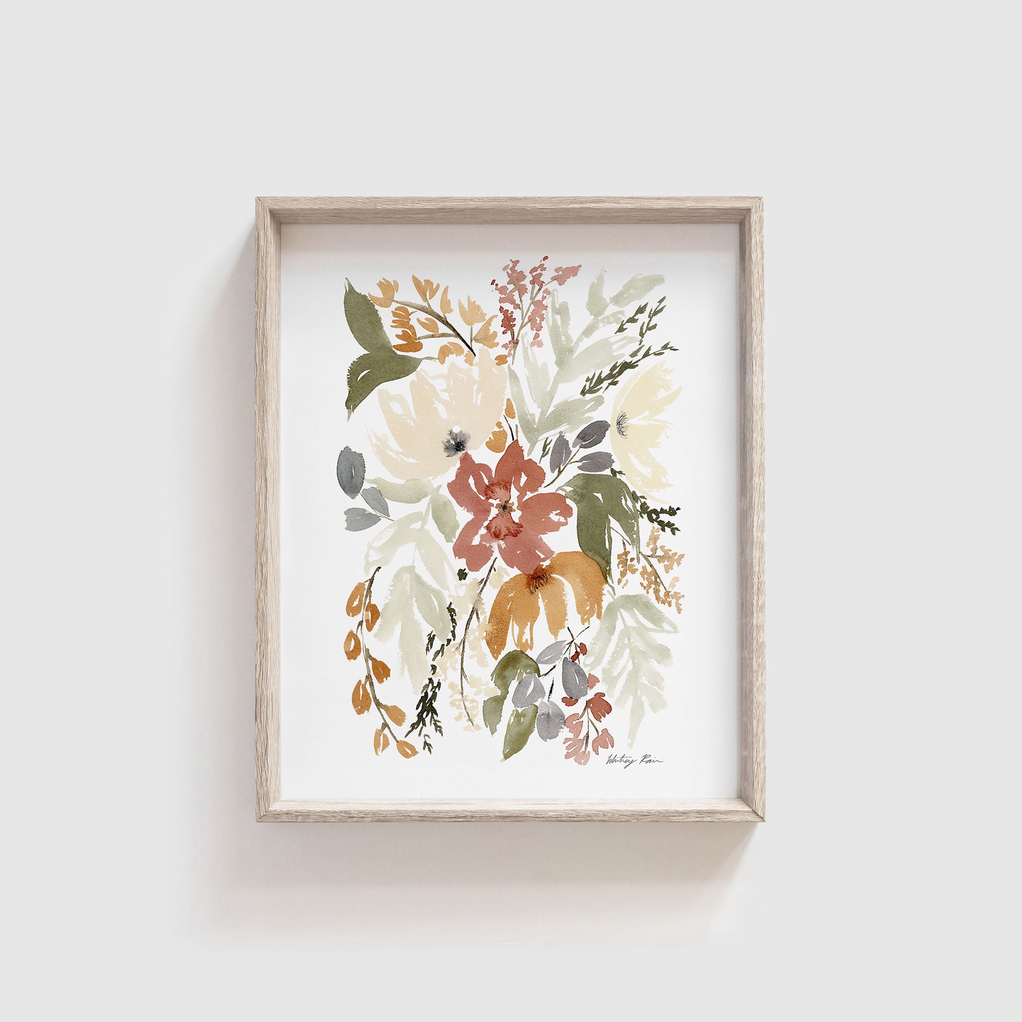 "Winter Floral" Watercolor Print