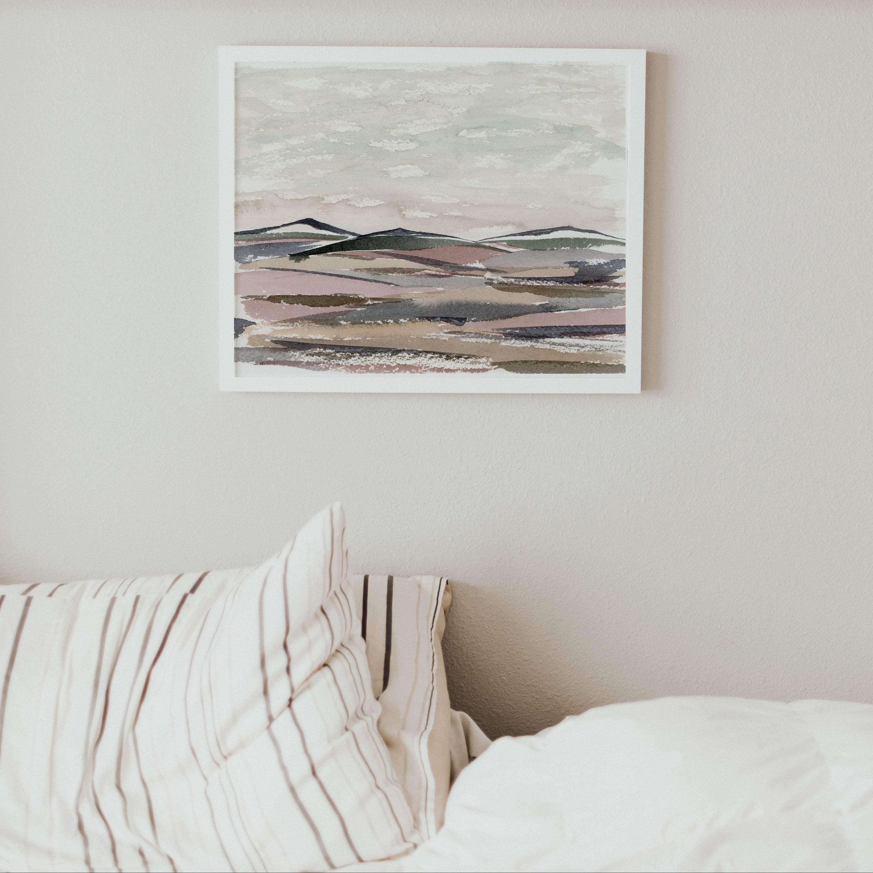 "Wintry Landscape" Watercolor Art Print